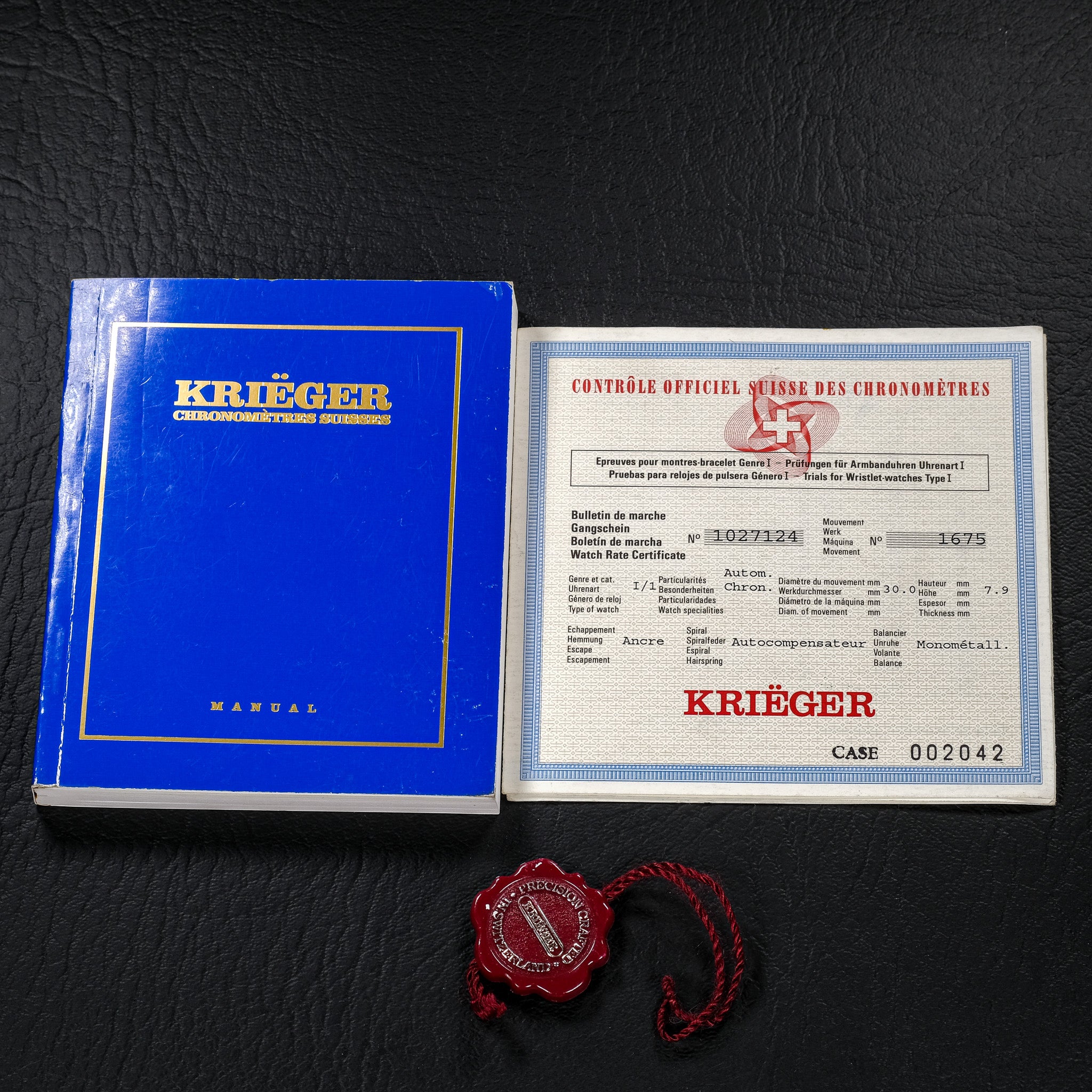 Krieger Aficionado Chronoscope Chronometer