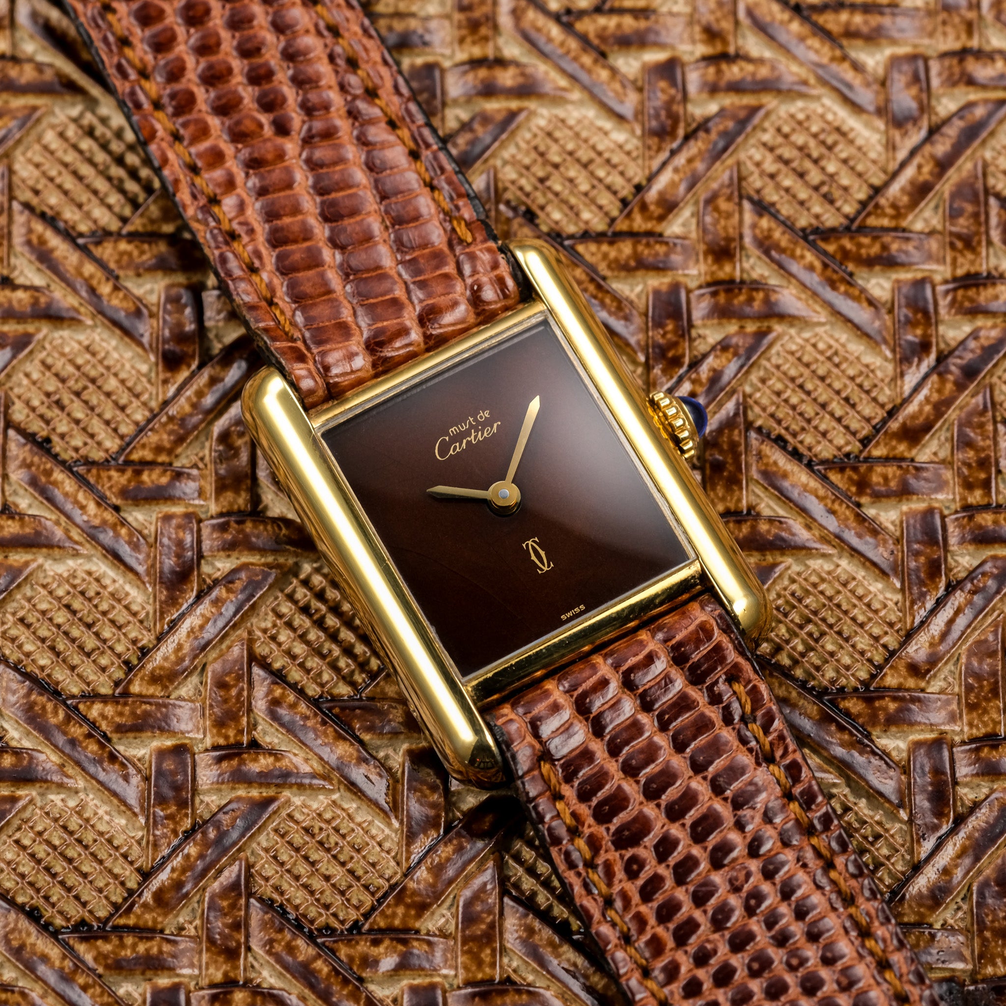 Must De Cartier Tank Lacquer "Spider" Dial - Full Set